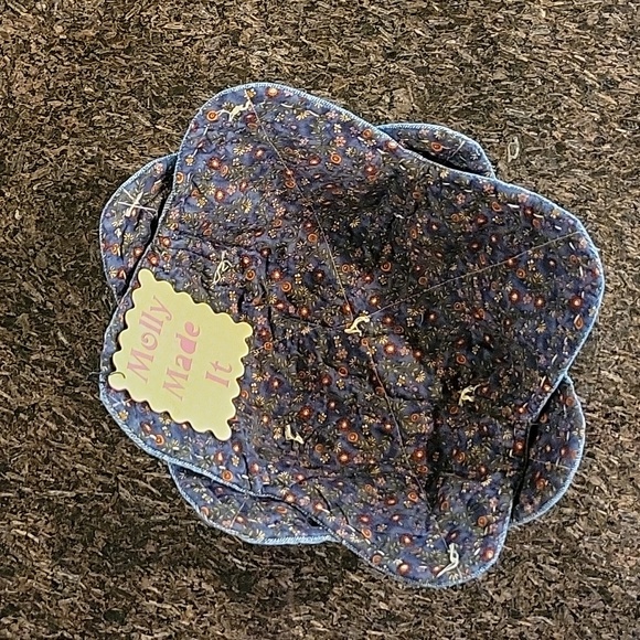 Cozies Upcycled Jeans Molly Made It Design Hand Crafted Blue Floral - Picture 2 of 13